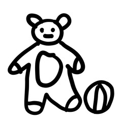 Children's line drawings, symbols