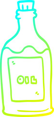 cold gradient line drawing of a cartoon olive oil