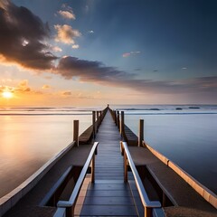 Fototapeta premium wooden pier at the beach