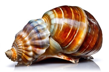 sea shell isolated on white background. Generated by AI.