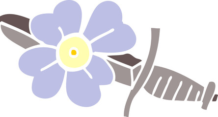 cartoon doodle tattoo dagger symbol