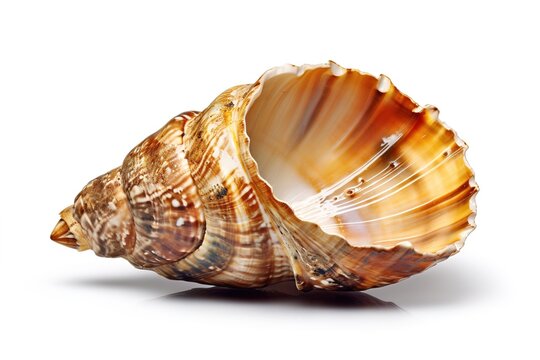 sea shell isolated on white background. Generated by AI.