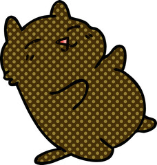 comic book style quirky cartoon cat