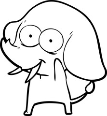 happy cartoon elephant