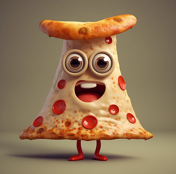 Funny character from pizza - a funny Toy Food
