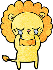 crying cartoon lion
