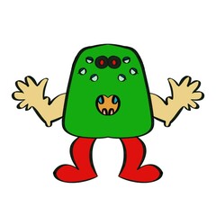 Monster clipart, illustration, alien, funny