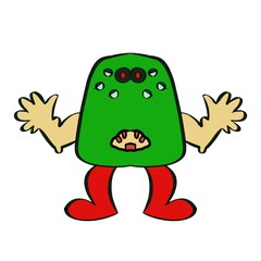 Monster clipart, illustration, alien, funny