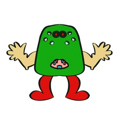 Monster clipart, illustration, alien, funny