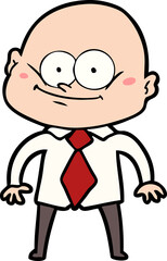 Obraz premium cartoon manager man staring