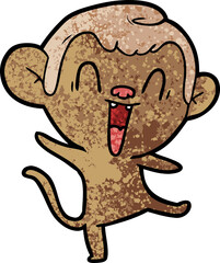 cartoon laughing monkey