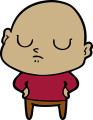 Obraz premium cartoon bald man