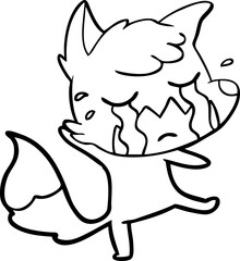 crying fox cartoon