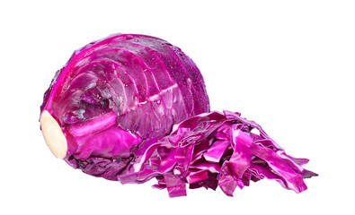 Fototapeta premium Purple cabbage on transparent png