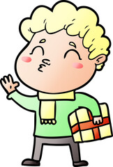 cartoon man pouting