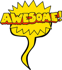 awesome freehand drawn speech bubble cartoon shout