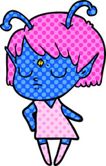 cartoon alien girl