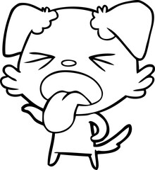 cartoon disgusted dog