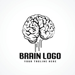 Minimal Modern Brain Logo Design Brain Logo Vector