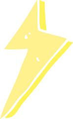 flat color style cartoon lightning