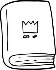 line drawing cartoon journal book