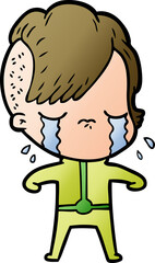 cartoon crying girl