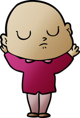 cartoon bald man