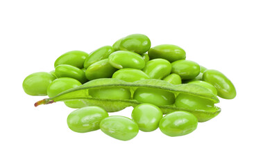 green soybeans on transparent png