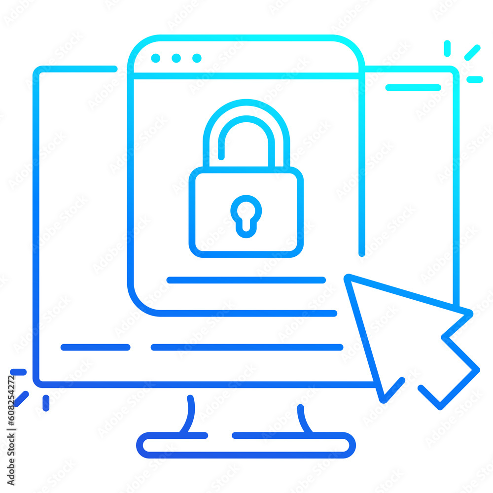 Poster access to page line icon for web
