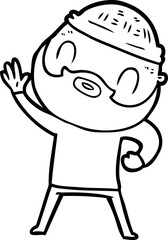 cartoon bearded man