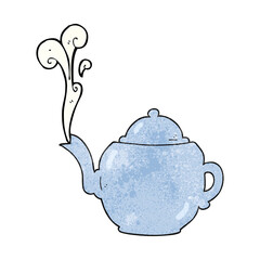 freehand textured cartoon teapot