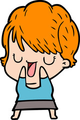 cartoon woman talking