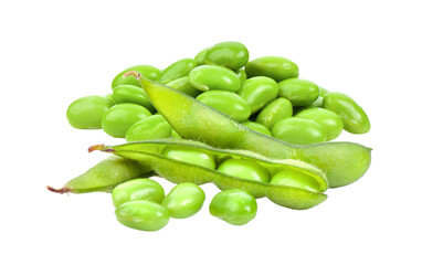 green soybeans on transparent png