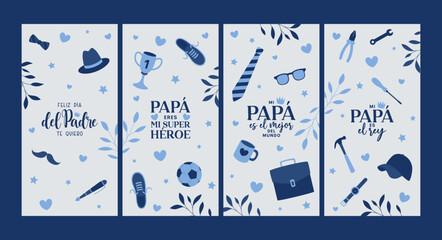 Feliz día del padre. Set de stories.