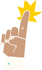 cartoon doodle pointing hand