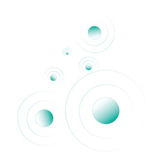 Abstract blue circles on a white background. Vector illustration for your design