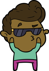 cartoon cool guy