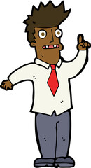 Obraz premium cartoon man with idea