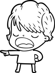cartoon woman talking