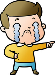 cartoon man crying