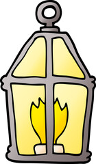 cartoon doodle old lantern