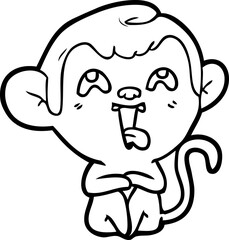 crazy cartoon monkey