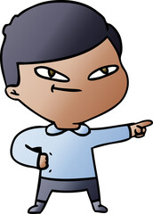 cartoon pointing man
