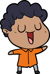 Obraz premium laughing cartoon man