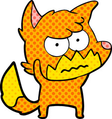 cartoon annoyed fox