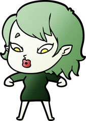 cute cartoon vampire girl