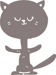 cartoon doodle happy cat