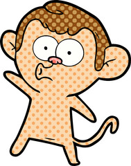 cartoon surprised monkey
