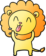 happy cartoon lion
