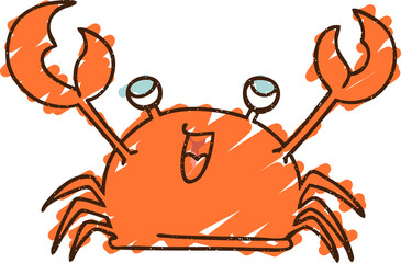 Happy Crab Chalk Drawing © lineartestpilot